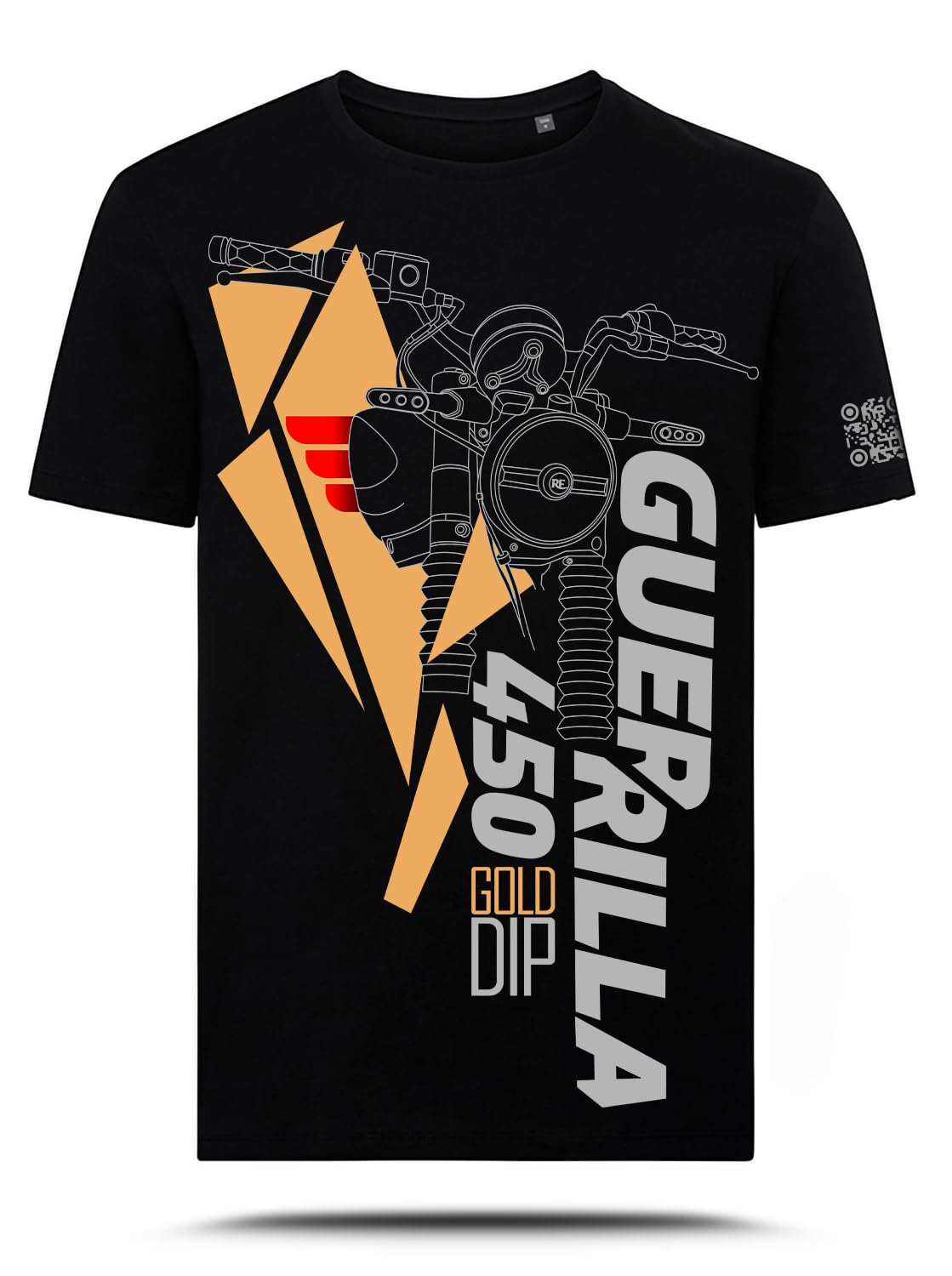 T-Shirt with Graphic AZ Graphishop Compatible with Royal Enfield Guerrilla 450