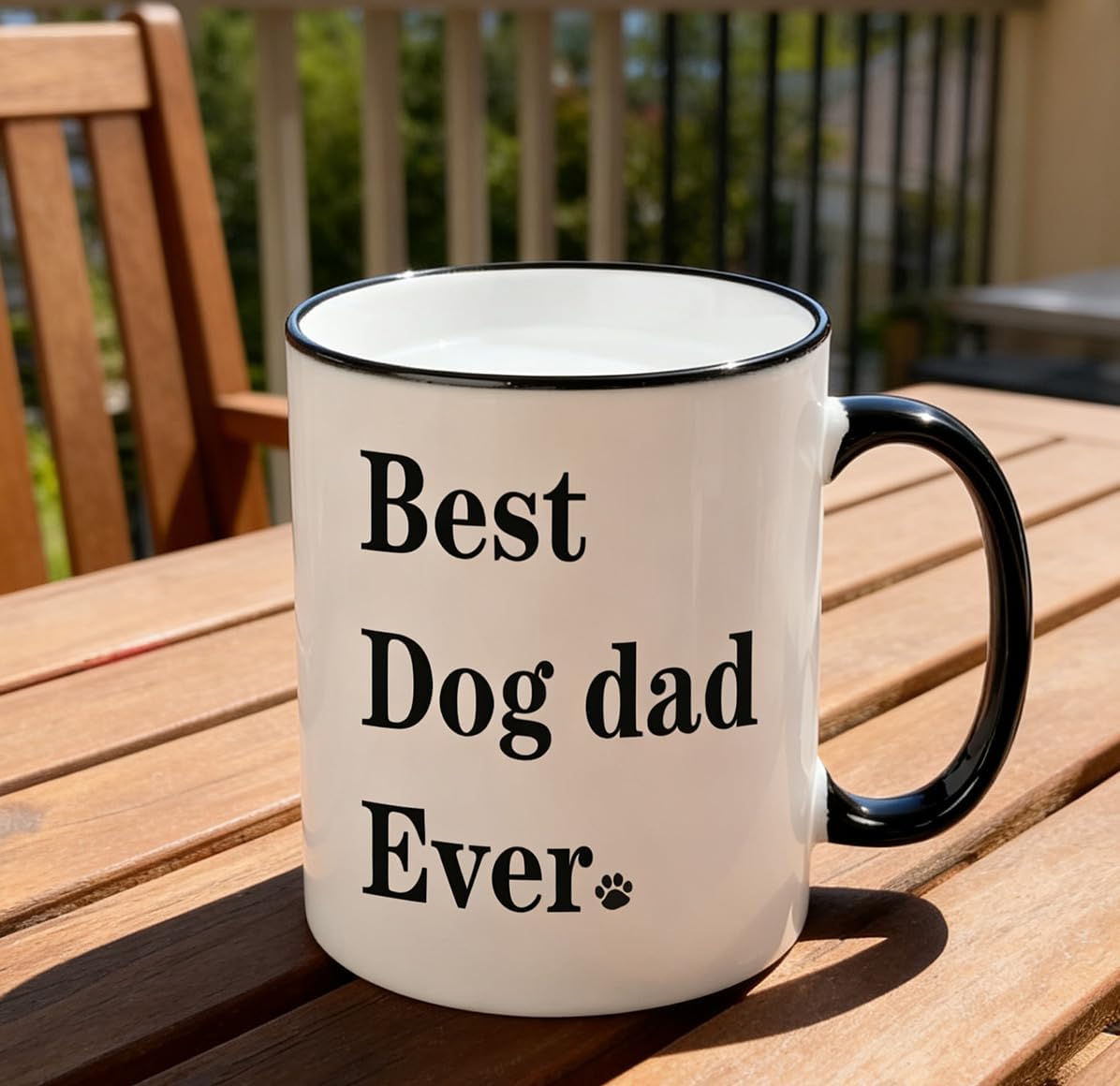 Dog Father Gifts Best Dad Ever Coffee Mug 11 OZ Tea Cup-Dog Pet Owner Rescue Lover Gifts For Men