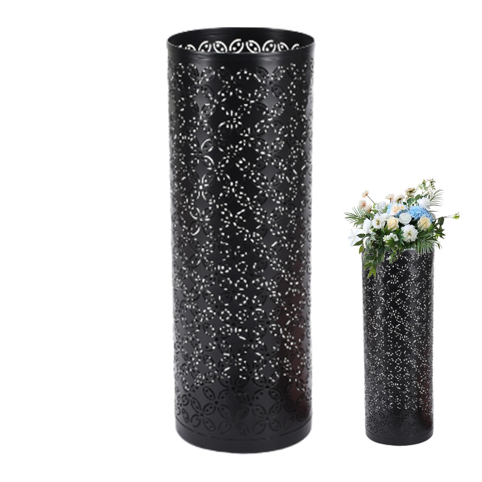 Soporte de Paraguas Metal Redondo Moderno 42x15cm para Interior Exterior