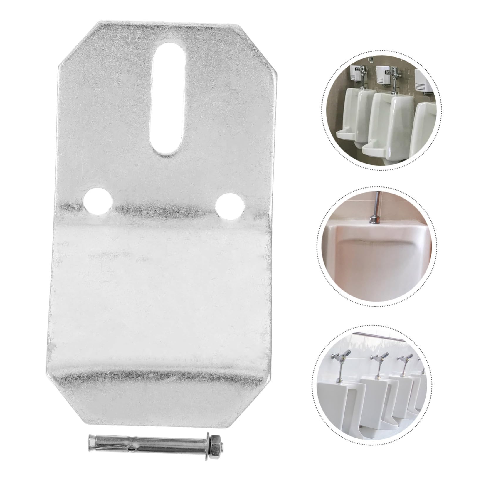 Cabilock Petit Support Métallique pour Urinoir, Support de Salle de Bain Mural, Installation Facile, Design Compact, en Acier Inoxydable