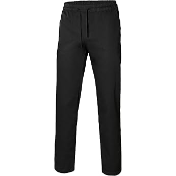 VELILLA Unisex Poplin Pants with Ties Chef Pants