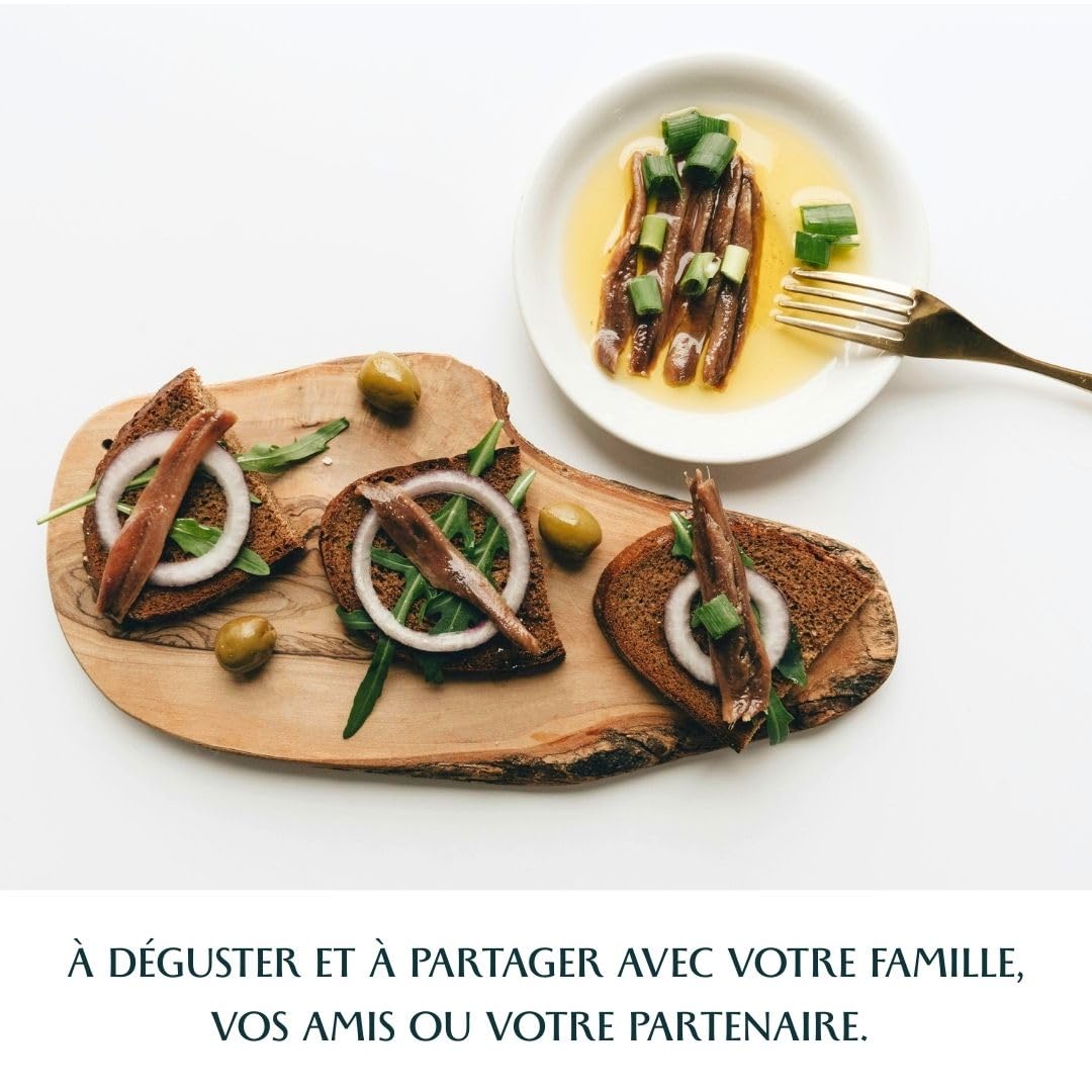 Anchois de Cantabrie Cantabrico Gourmet | Pack de 4 bocaux en verre (400 g) (64/80 filets) | Élaboration artisanale avec des anchois de Santoña
