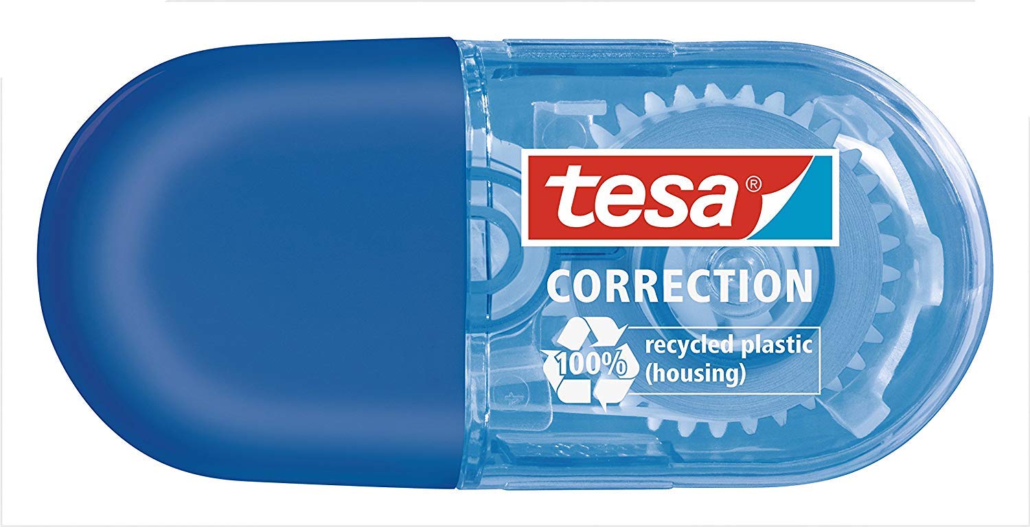 tesa EcoLogo Mini Correction Tape, PINK & BLUE - Image 3