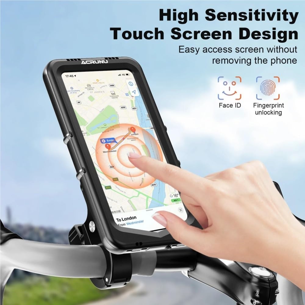 Supporto Telefono Moto Elettrico 360° Rotazione Per Smartphone 4-6.9 Pollici Supporto Bici Impermeabile