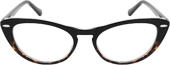 EDGEIWEAR Anti Blue Light Cat Eye Reading Glasses with Plastic Frame for Digital Eye Strain Fatigue Relief and Better Sleep