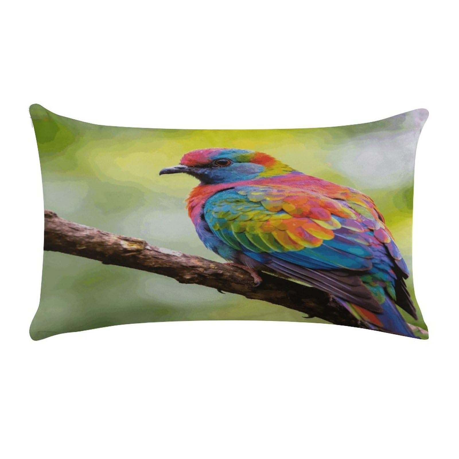 Fodpand Style With Colorful Feathers Pillow Cases Set Of 1 Extra Soft Pillow Protectors With Hidden Zipper Perfect For Hotels, Guest Rooms,Bedroom 12X20 Inches Pillows Not Included