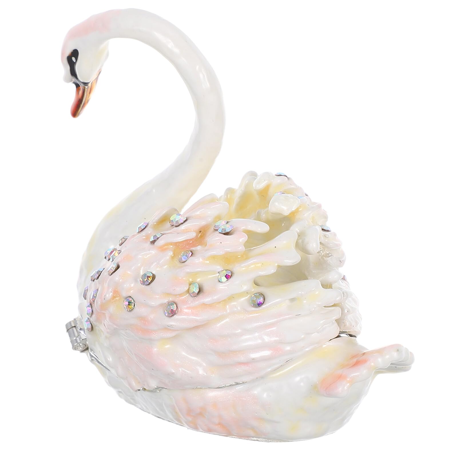 Boîte à bagues cygne rose pour sublimer la décoration de votre coiffeuse au quotidien