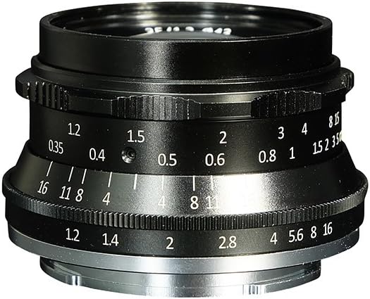 Product Deal 7artisans 35mm F1.2 Manual Focus Lens APS-C Fit for Canon M1 M2 M3 M5 M6 M10 EOS-M Mount Black