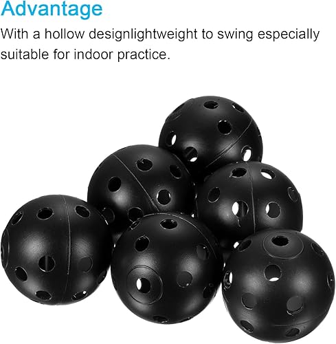 Miniatura 4 de PATIKIL Pelotas de práctica de golf, entrenamiento hueco de flujo de aire de plástico con agujeros para práctica de swing en interiores
