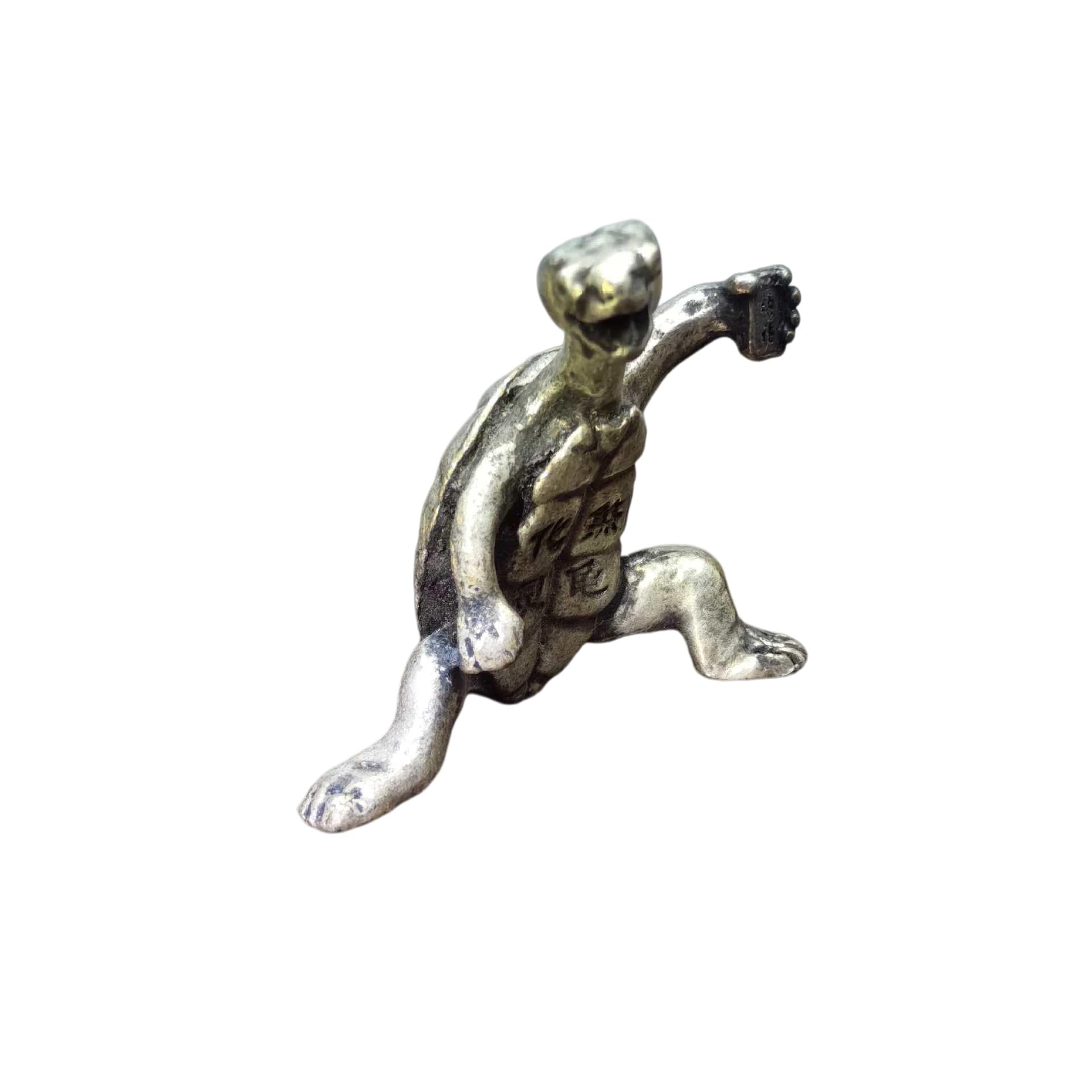 Huolimxun Retro Brass Kung Fu Boxing Turtle Ornaments, Solid Copper Turtle, Creative Crafts For Home Office Desks