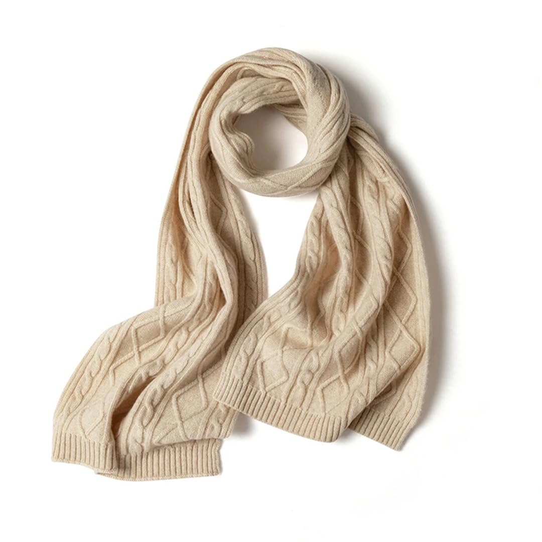 Sciarpa in cashmere invernale da uomo donna sciarpe da esterno in maglia tinta unita jacquard collo sciarpa avvolgente unisex