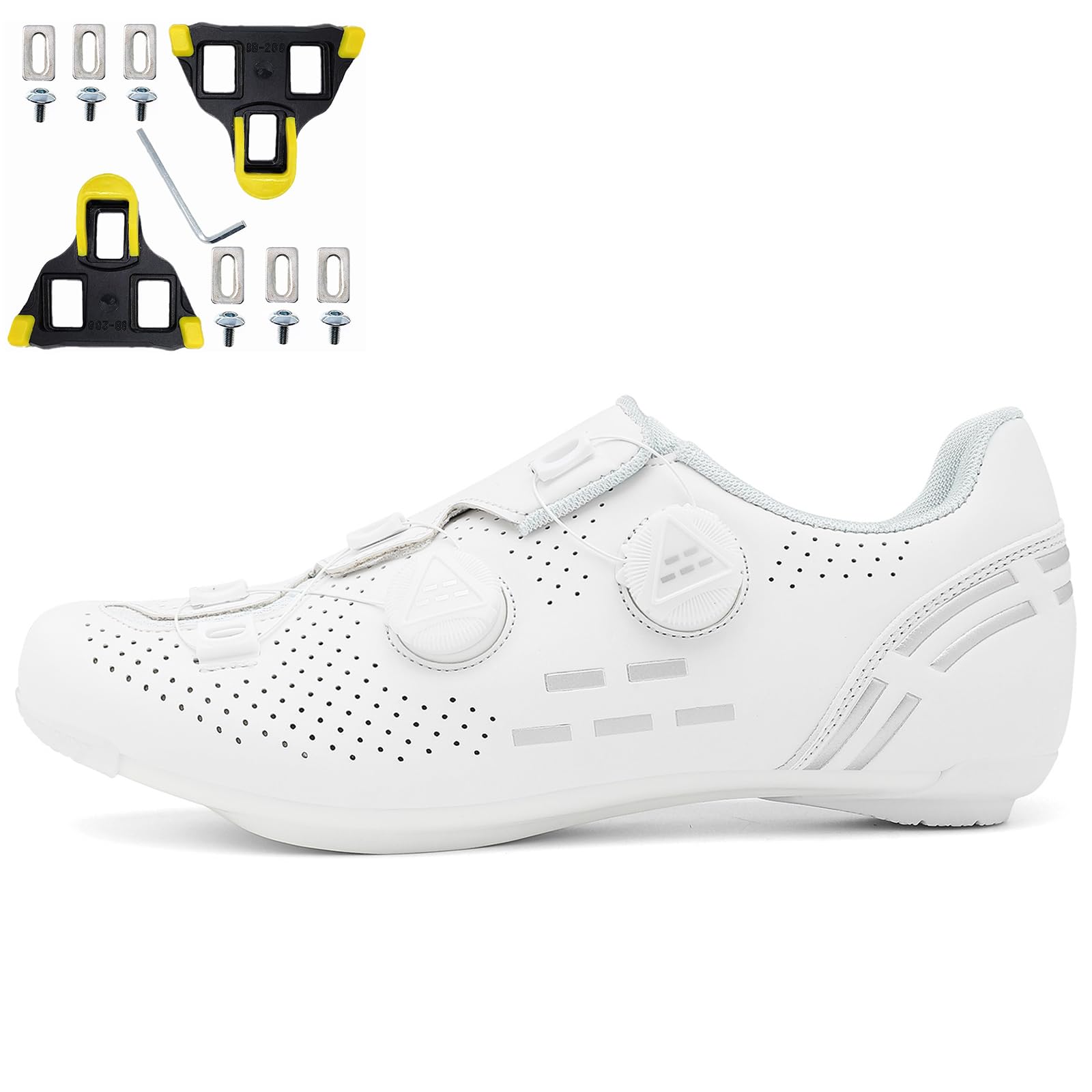 Zapatilla de Ciclismo Hombre Compatibles con SPD/SPD-SL Lock System Zapatos Bicicleta de Carretera Exterior Unisex Respirables