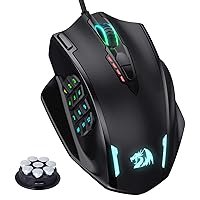 Redragon M908 Impact RGB LED MMO Mouse con pulsanti laterali Mouse ottico da gioco