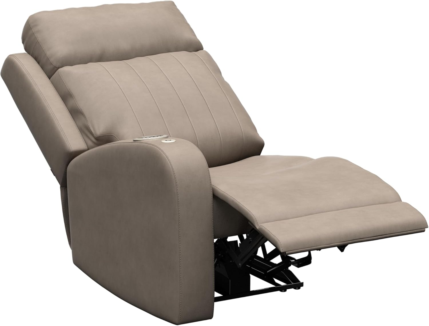 THOMAS PAYNE Signature Seismic Series Driftwood RV Theater Seating Right Arm Recliner with Power Adjustable Lumbar, Headrest, Reclining, Heating, Massage, Integrated Cupholder Controls - 2024044196