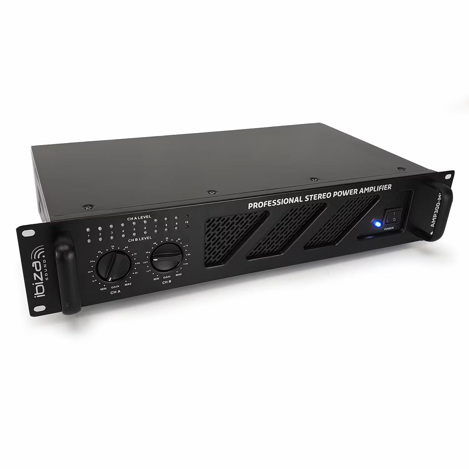 Ibiza - Pacchetto Amplificatore Sono 2 x 240W AMP300MKII - Cavo HP Altoparlante 3m - Cavo RCA/RCA - Cavo PC/RCA DJ