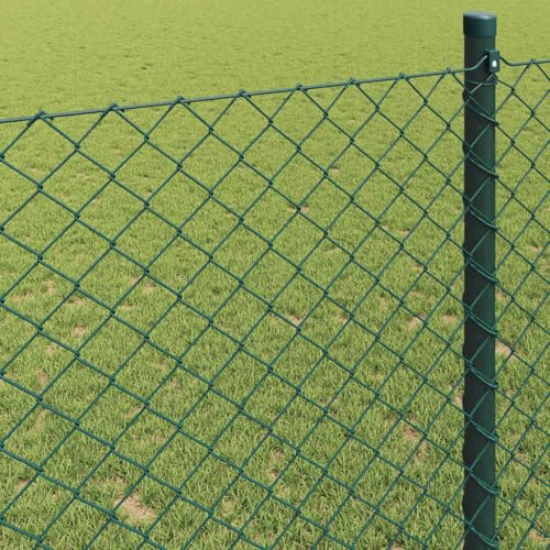 vidaXL Kettenzaun Grün 1x10 m Stahl