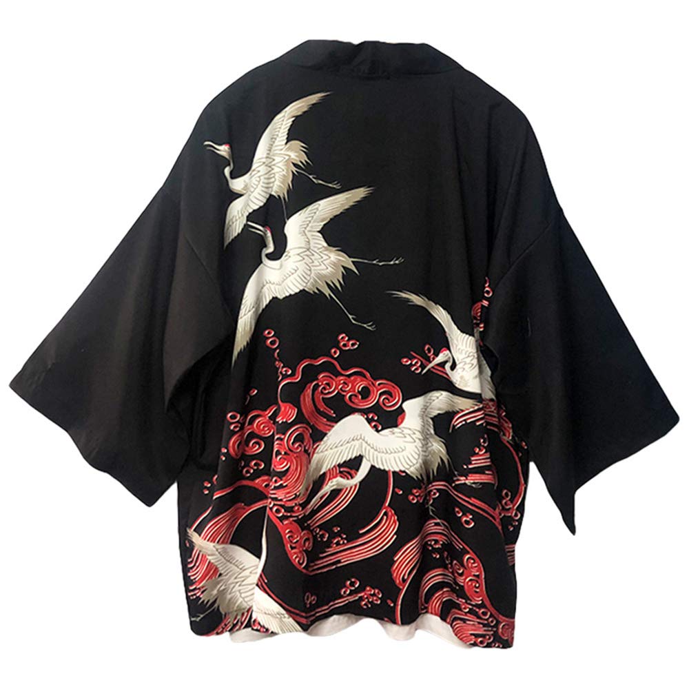 G-LIKE Kimonos japoneses para mujer - Disfraz tradicional de Haori Robe Tokio Harajuku, diseño de dragón, chaqueta, camisa de noche, albornoz, ropa de dormir