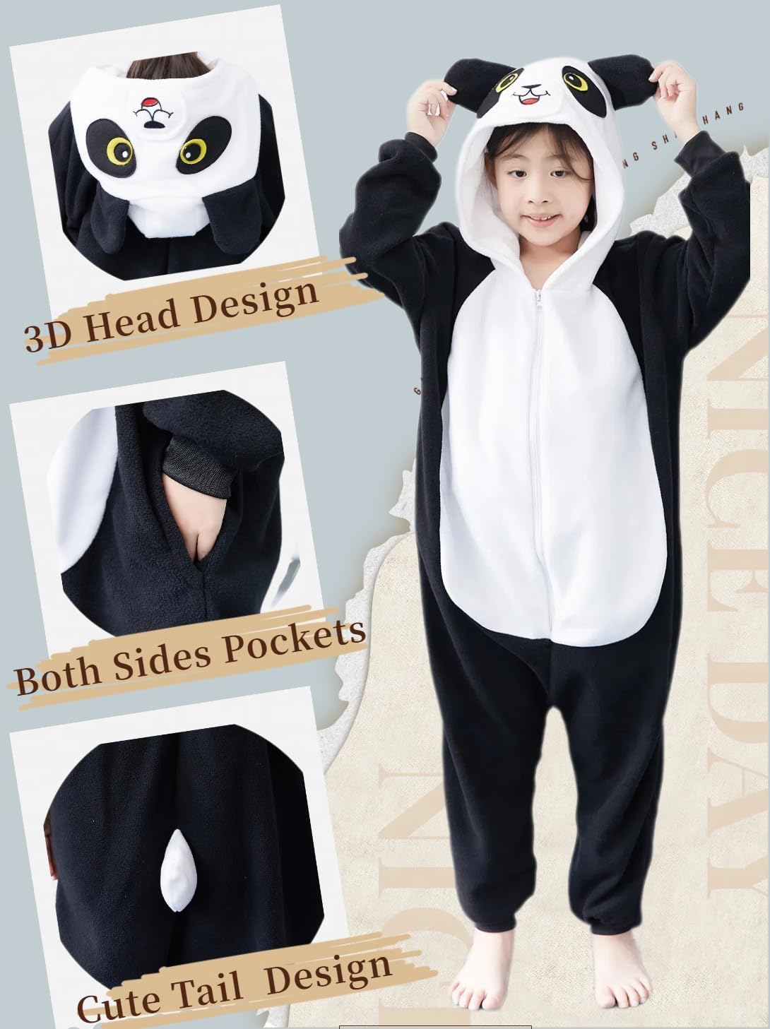 Unisex Kids Onesie Animal Cosplay Costume Pajamas Halloween Christmas Cartoon Sleepwear Children Jumpsuit - Image 4