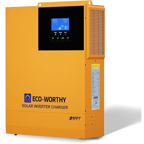 ECO-WORTHY 3500W Solar Off Grid Inverter 48V with Remote Monitoring, 80A MPPT Controller,MAX 120A Battery Charger&48V DC-120V AC Pure Sine Wave Inverter, for Lead Acid/Lithium Batteries&Off-Gird/Shed