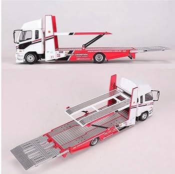 新品 GCD 1/64 三菱 FUSO ファイター 積載車 ピンク　2台セット GCD 1:64 Mitsubishi Fuso Fighter 2017 Double deck tow trucks