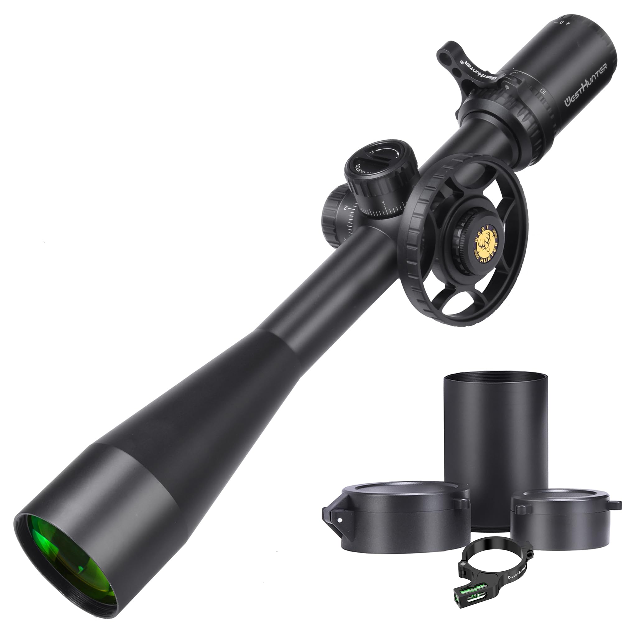 WestHunter Optics TD-S 10-40x50 SFIR Mira Telescópica, Tubo 30mm Segundo Plano Focal, Iluminación Roja, Precisión 1/10 MIL, Visor de Largo Alcance - Indicado Únicamente para Actividades Deportivas