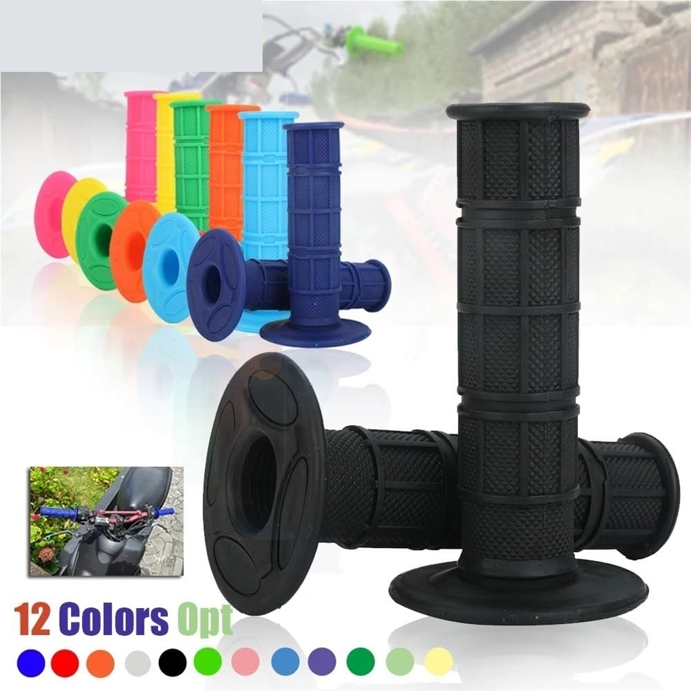 22 mm 24 Motorradgriffe, Dirtbike-Griffe, 7/8" Gummi-Biker-Scooter-Lenkergriffe