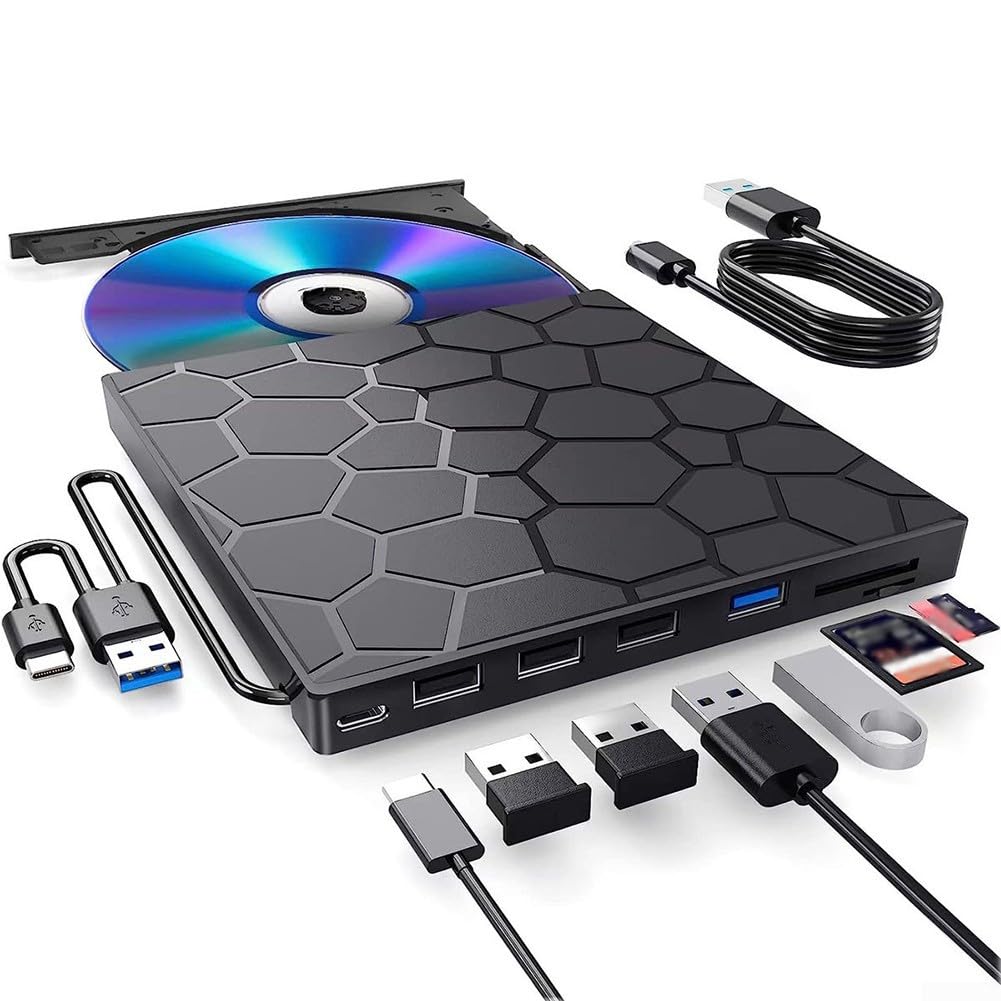Masterizzatore DVD Esterno USB 3.0 Hub 7-in-1