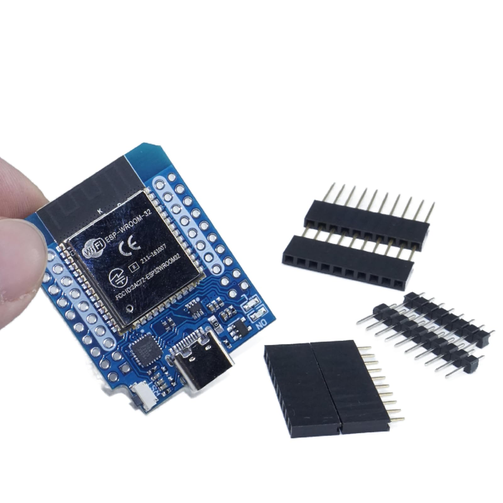 iHaospace Lot de 2 mini modules WiFi ESP32 Mini USB-C Nodemcu ESP-WROOM-32 carte de développement Internet Bluetooth compatible avec Arduino (3