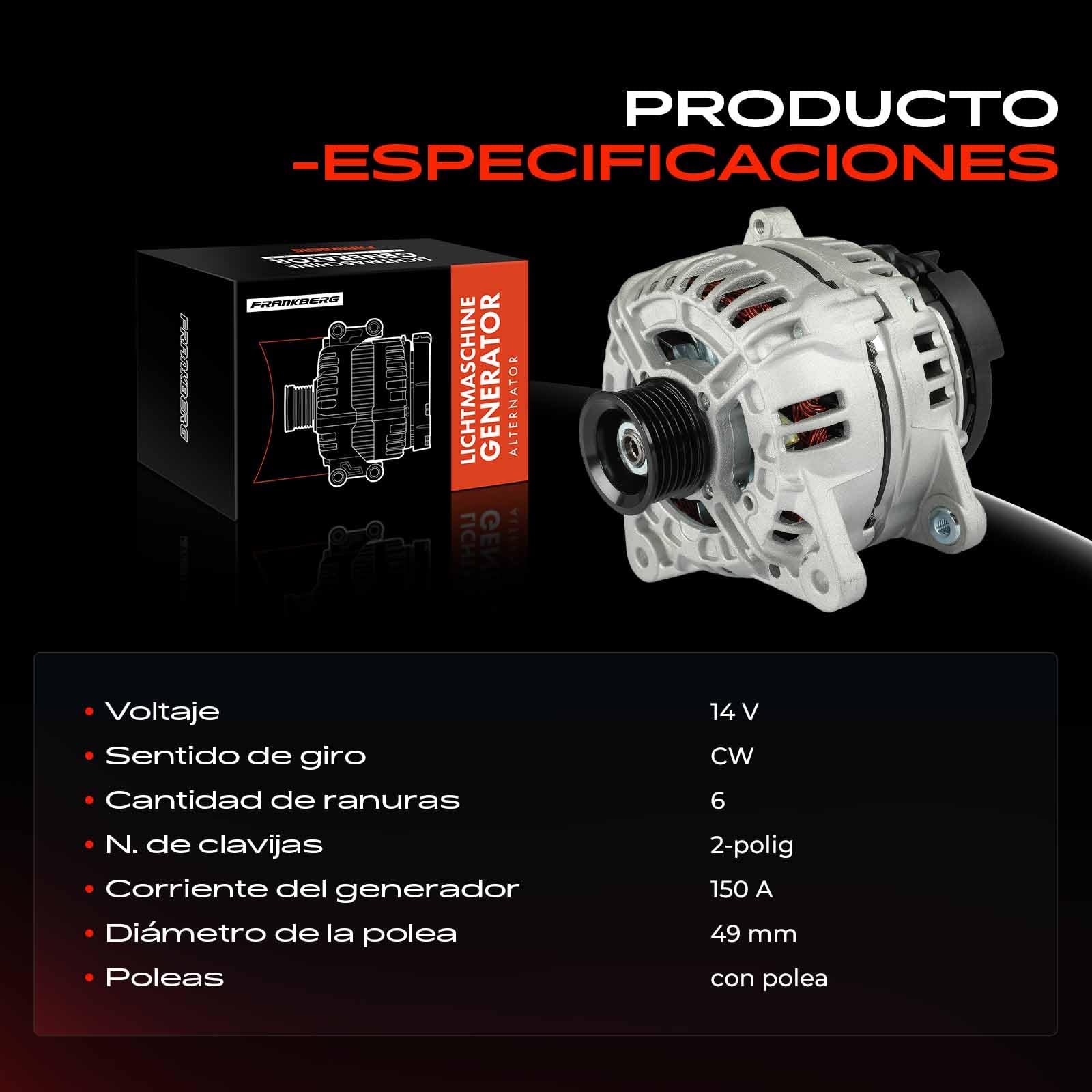 Frankberg Generador alternador 150A 2310000QA5