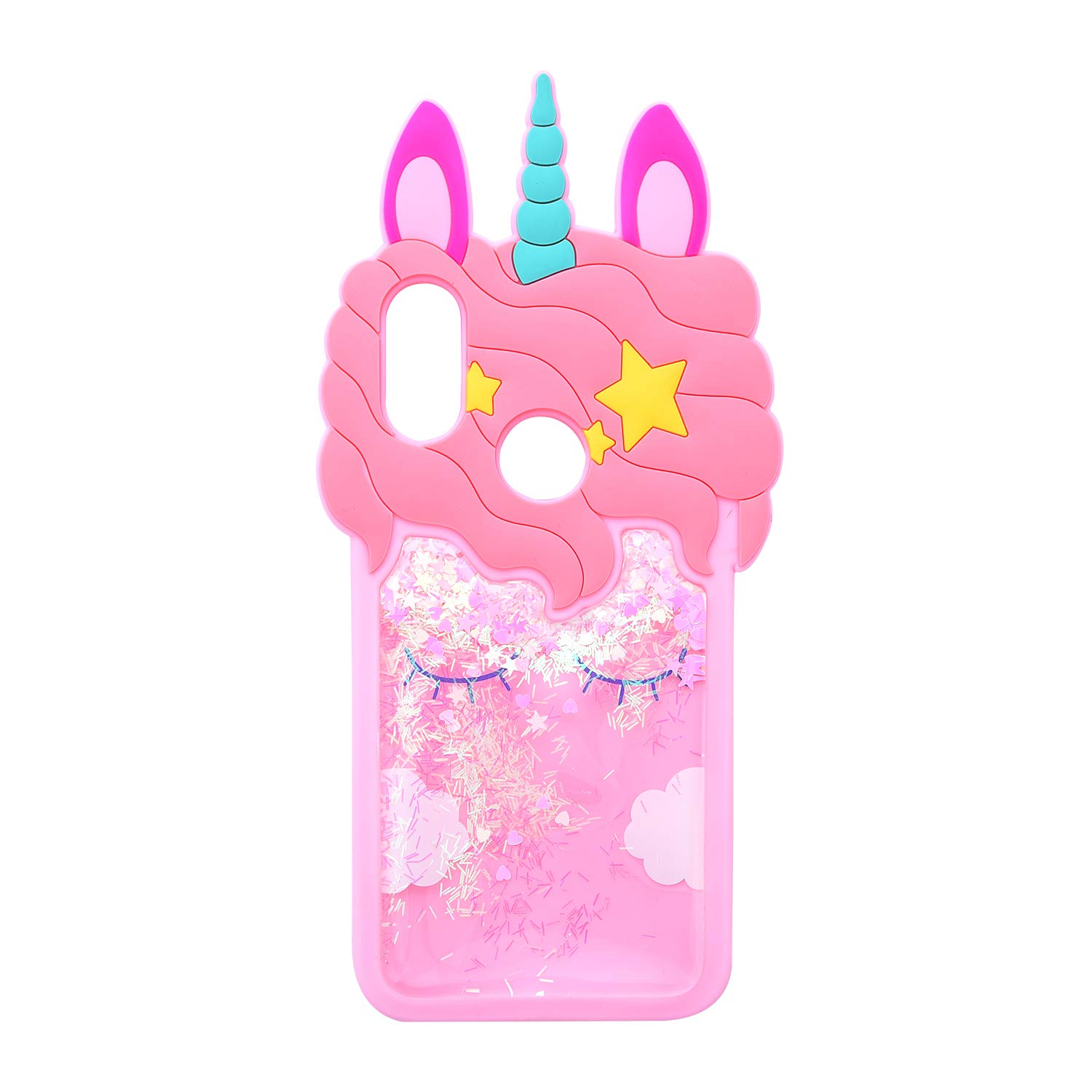Quicksand Unicorn Case for Xiaomi Redmi Note 7,Awin Case 3D Cute Unicorn Kids Gilrs Women Bling Glitter Soft Silicone Rubber Case for Xiaomi Redmi Note 7/Redmi Note 7 Pro (Quicksand Unicorn)