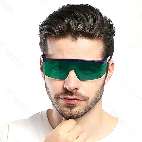 Miniatura 5 de FreeMascot Gafas de seguridad láser UV y rojas para 405 nm, 445 nm, 650 nm y luz láser infrarroja para depilación, protección ocular con montura