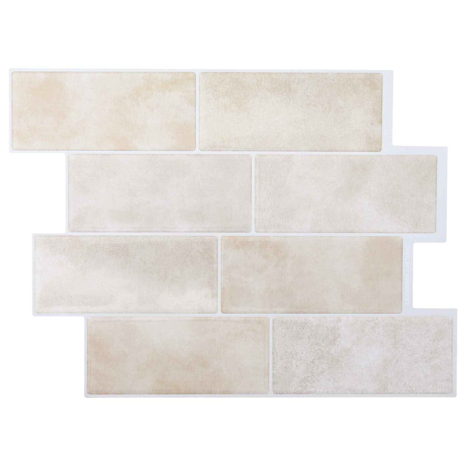 Vidaxl Marble Beige Subway Tile 50 Pieces 29 X 21 Cm, Stylish Wall Tiles, Heavy Duty Subway Tiles, Rectangular Decor For Modern Bathroom And Kitchen