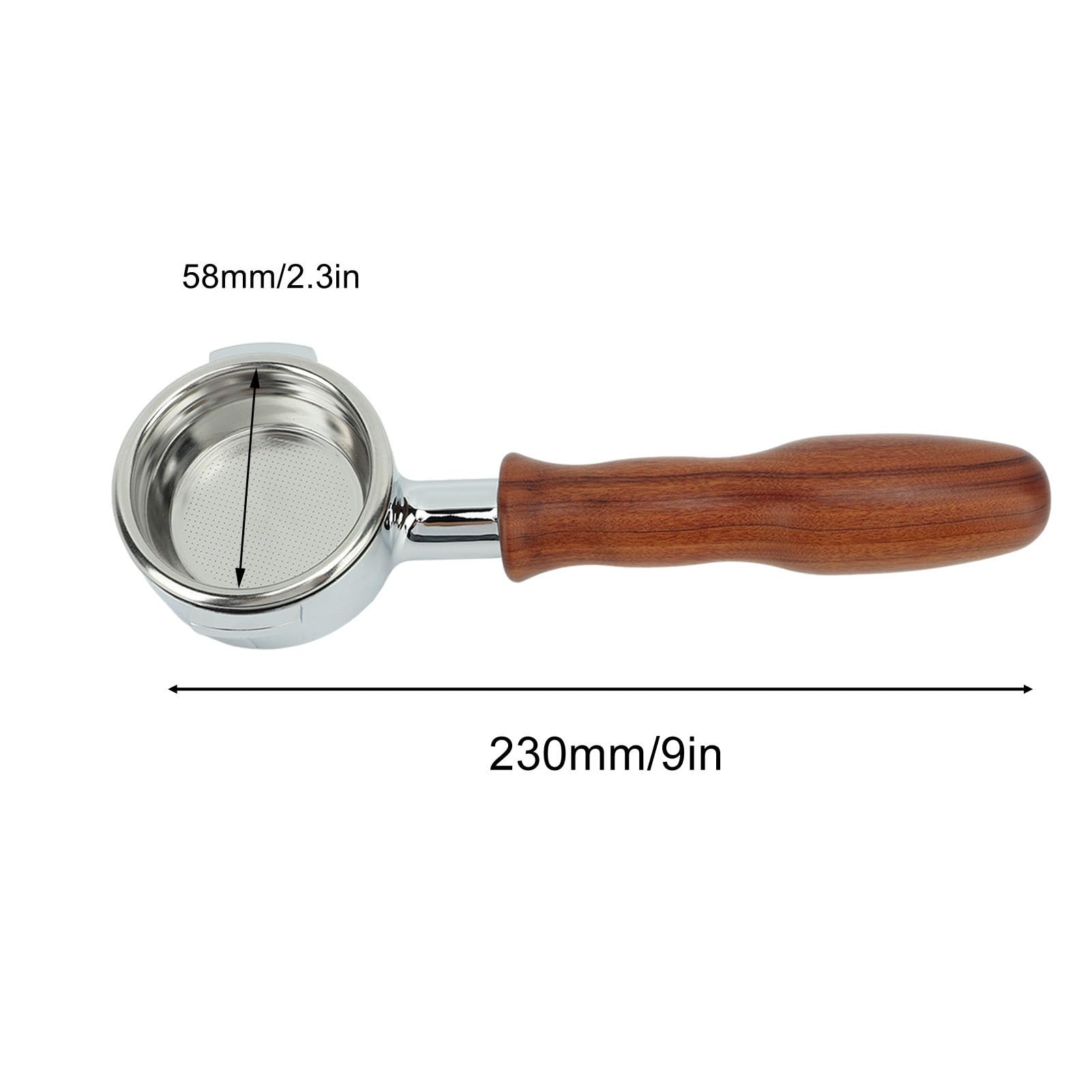 Portafiltro E61 de una sola capa de 58 mm, portafiltro desmontable sin fondo, con cesta de filtro, para Expobar, para Rocket, para Faema (estilo 3)