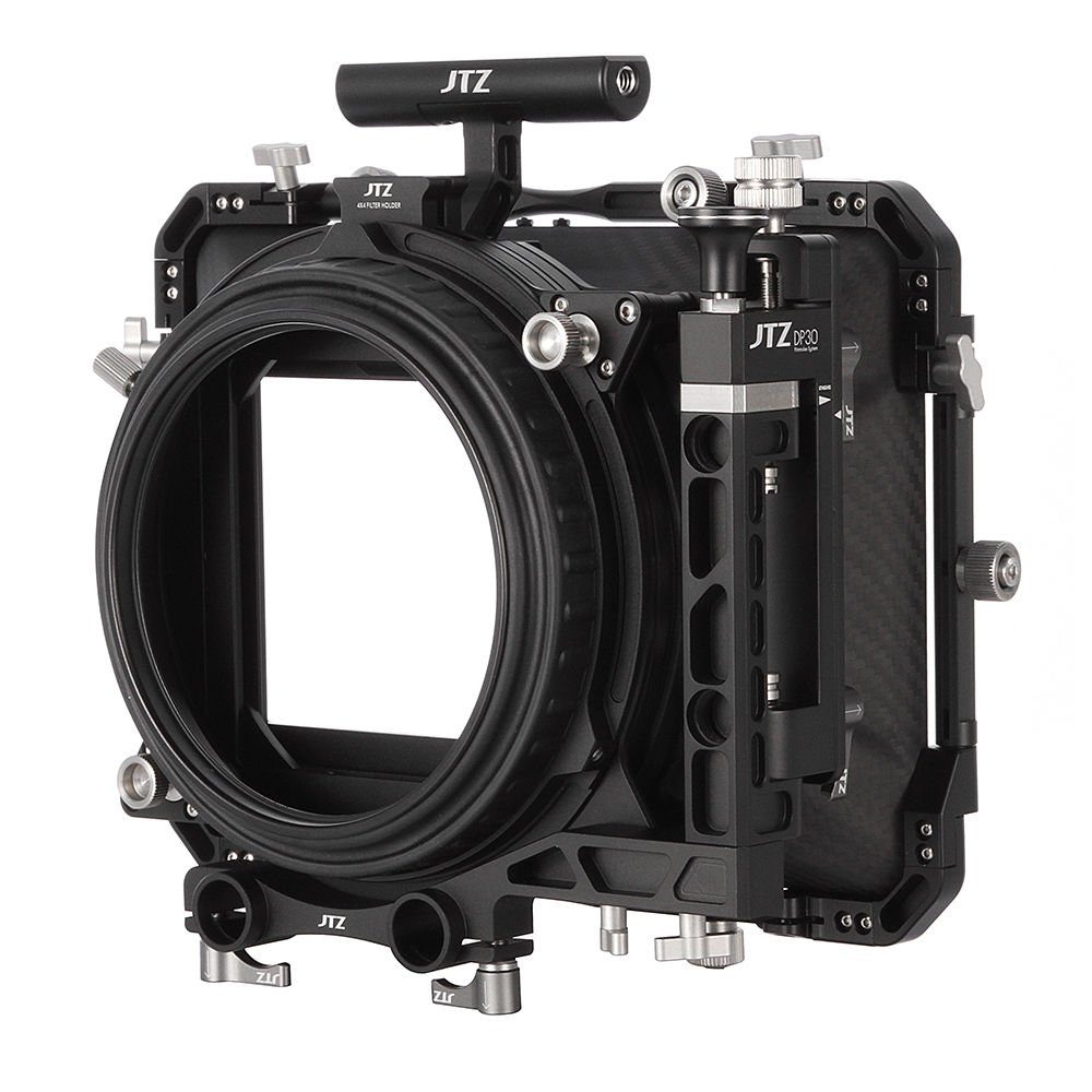 JTZ DP30 Cine Fibra di Carbonio 4x4 "Swing Away Matte Box 15mm/19mm Per Sony ARRI RED CANON BMD