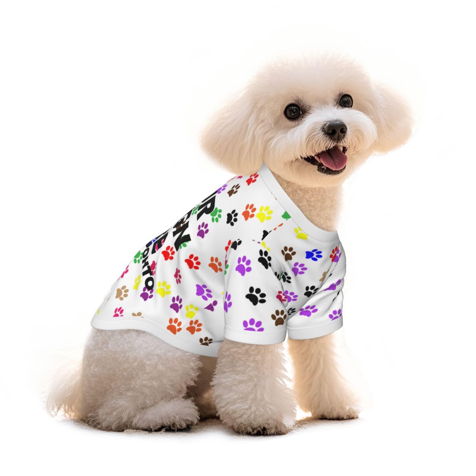 Custom Dog Coat T-Shirt โ Personalized Cotton Pet Clothes with Text, Logo or Image, Fun Puppy Outfit, Small Dog Vest, Unique Custom Apparel & Gift for Pet Lovers L โ image 1