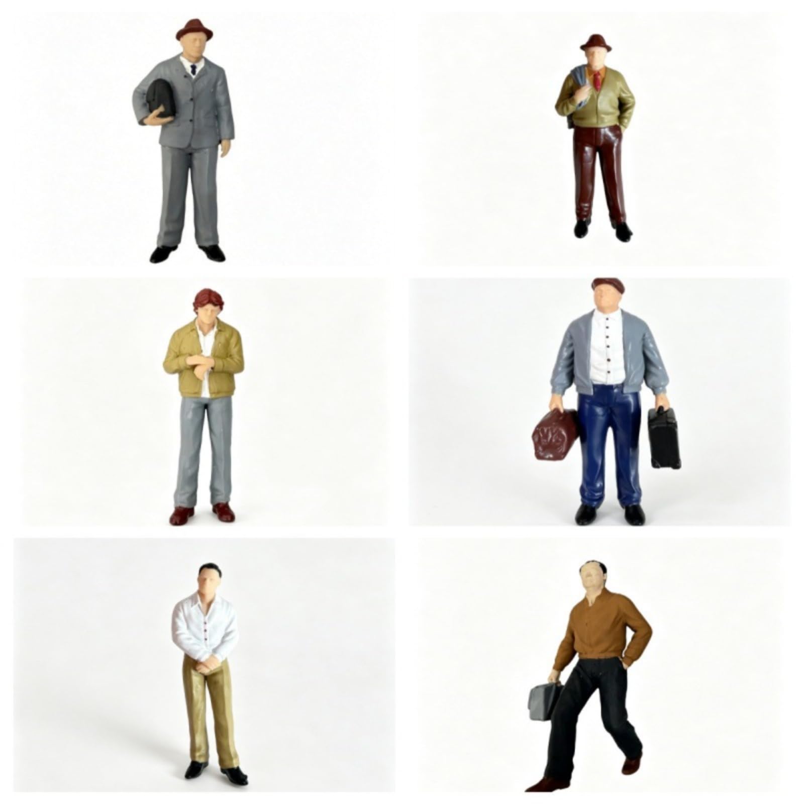 Colcolo 12 Pezzi Miniatura in 1:25 Autonte Figurine di Persone in Miniatura Realistico Modellini di Persone per Collezionisti