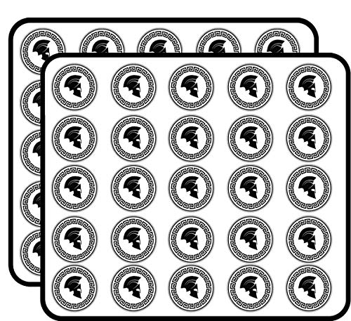 Spartan Helmet Icon Art Decorative Scrapbooking Sticker Waterproof Vinyl Stickers for Water Bottle, Laptop & Phone Case – 50 Pack