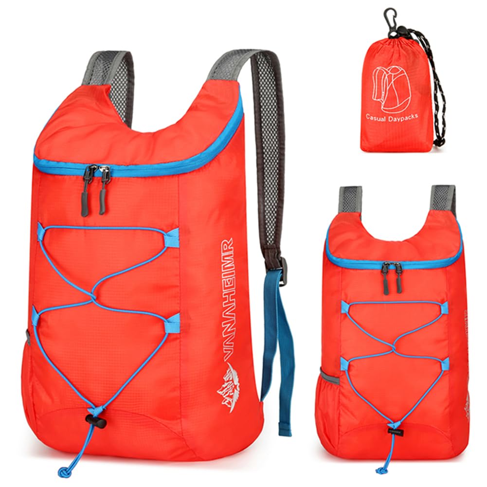 Fiorky Ultra Lightweight Foldable Backpack: 10L Portable Backpack Mountaineering Bag For Men Women, Splashproof Travel Daypack For Outdoor Sport Biking Hiking Climbing Cycling Knapsack