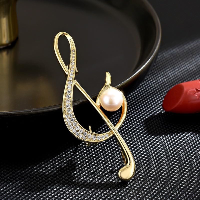 Image of Fashion Brooch for Women Pearl Rhinestones Brooch Pin Elegant Lapel Pin Jewelry Mother's Day Gift for Wife Mom Lover