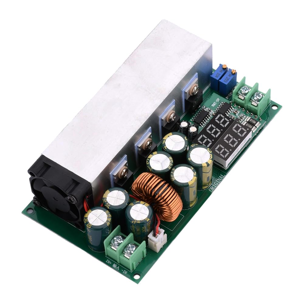 DC-DC Step Down Power Supply Module, CVCC 12V-80V to 2.5V-50V 20A 600W Einstellbarer Spannungswandler mit zwei Anzeigebildschirmen