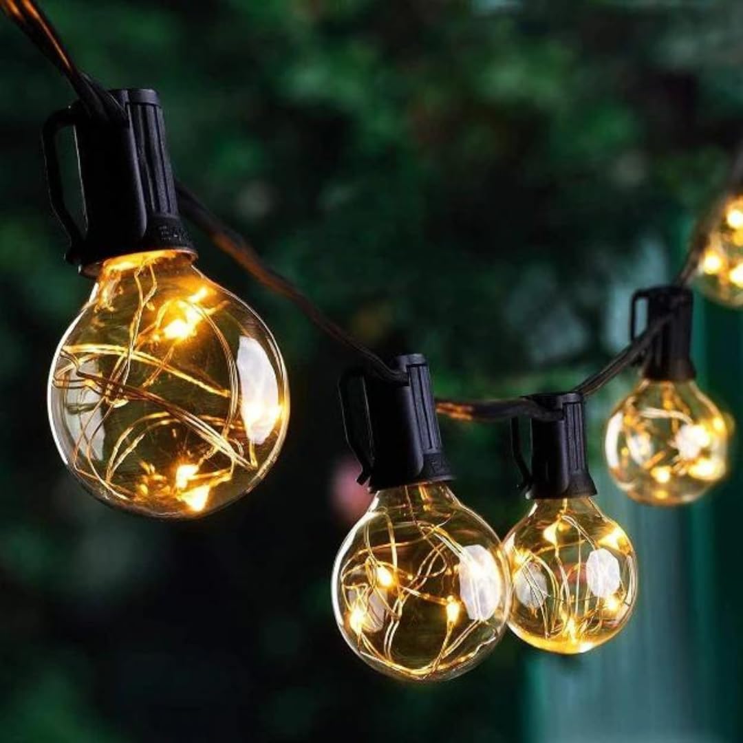 Chronos G40 Outdoor Bulb String Lights Hanging - IP44 Rainproof G40 Globe LED Bulbs | Bulbs with Fairy Lights - LED Copper Wires-25Ft Light for Backyard Terrace Garden Balcony Party Home Decoration (B0DB7Z64J7) Amazon Price History, Amazon Price Tracker