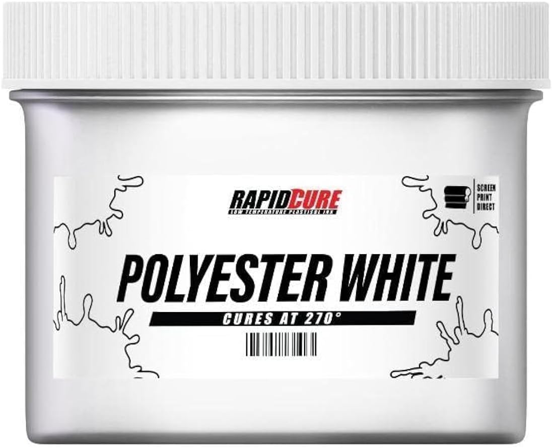 Screen Print Direct Rapid Cureยฎ Polyester White (8oz.) - Plastisol Ink for ing, ing for Fabric - Tshirt Ink , White Ink for Silk s