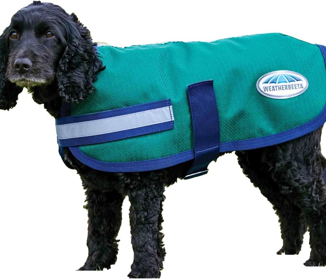 WeatherBeeta ComFiTec Parka 1200D Dog Coat, Hunter/Navy