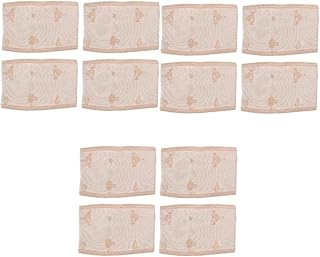 HEALLILY 12 Peças De Algodão Colorido Circunferência Da Barriga Do Bebê Recém-Nascido Cintas De Barriga Cordão Umbilical Flexível Envoltórios De Barriga Infantil Treliça Fichário Abdominal
