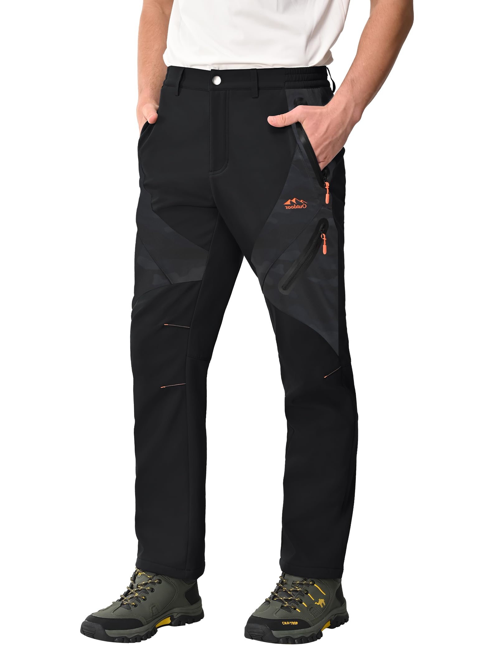 Zoofly Pantalones Invierno Hombre Trekking Hombre Impermeables Pantalon Trekking Hombre Invierno Calentar Escalada Senderismo Esquiar Aire Libre Pantalon Trekking Hombre Invierno