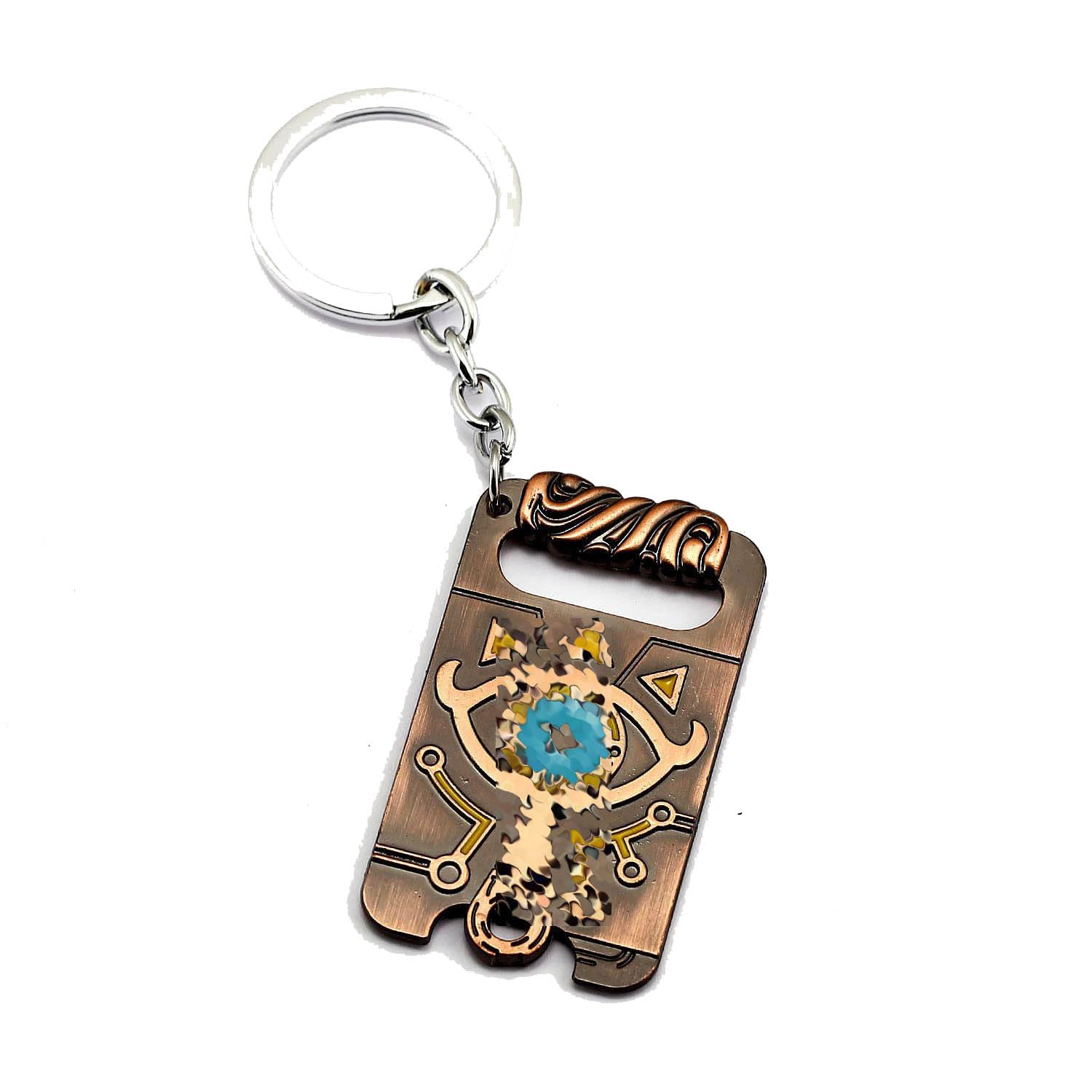 Feidiao Multicolor Zlda Keychain Metal Sign Zlda Breath Of The Wild Keyring Zlda Sign Shield Keyholder