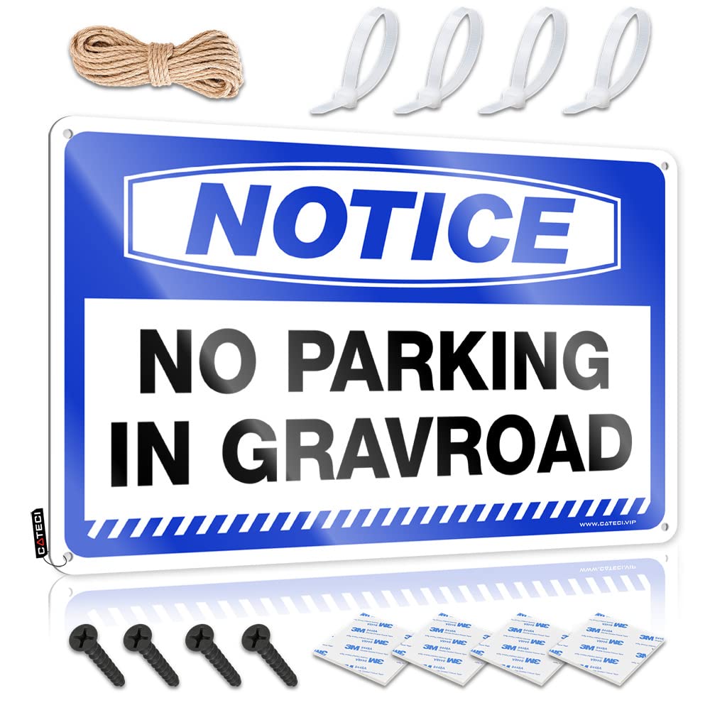 Mwfkkaddb Men's One Color Bar Open Metal Sign Notice No Parking In Gravroad Tin Sign Bbq Signs Outdoor Tin Metal Decor(30X40cm)