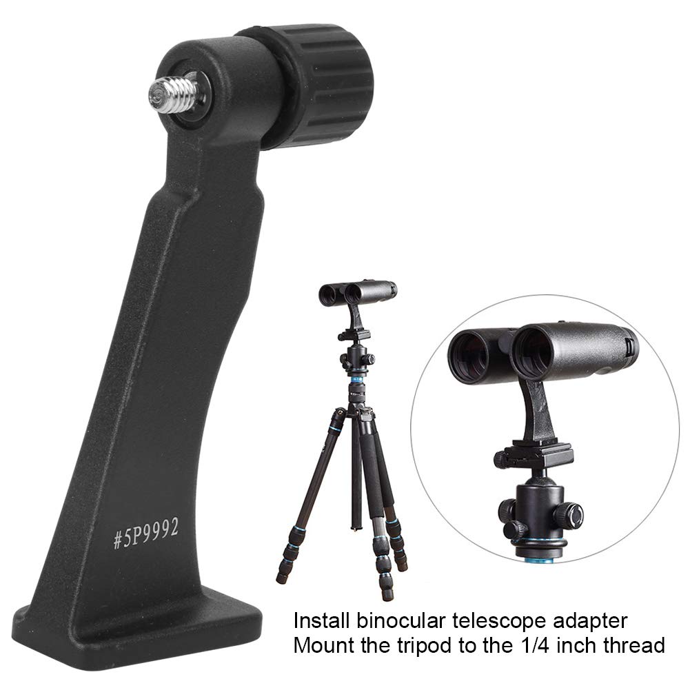 Metal 1/4 Inch Screw Binocular Adapter Telescope Bracket, Lightweight Accessory for Hiking, Bird Watching, Sporting Events