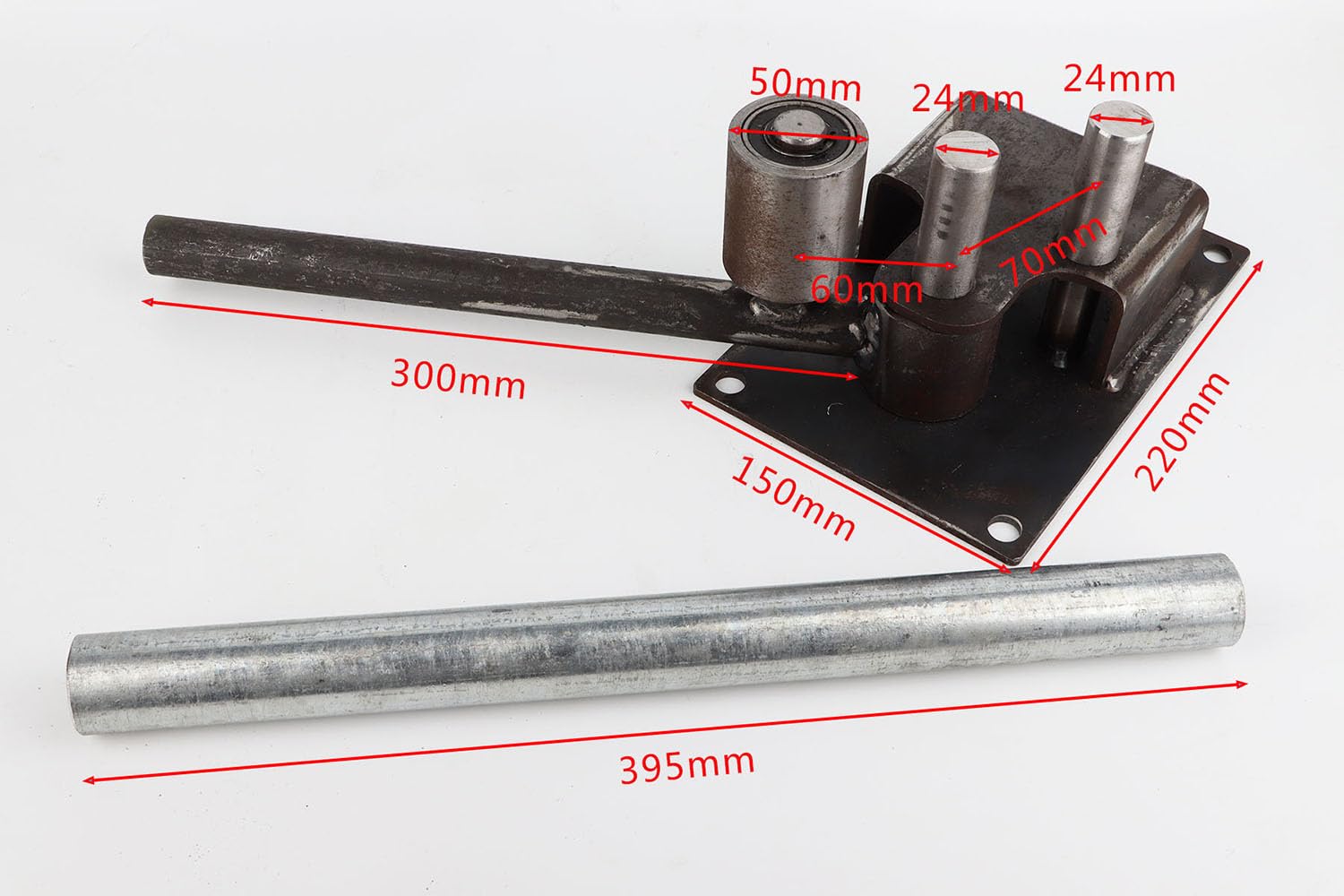 Curvatubi, diametro 4-14 mm, asta in acciaio pieghevole, piegatrice manuale di medie dimensioni, strumento di formatura e piegatura per fai da te