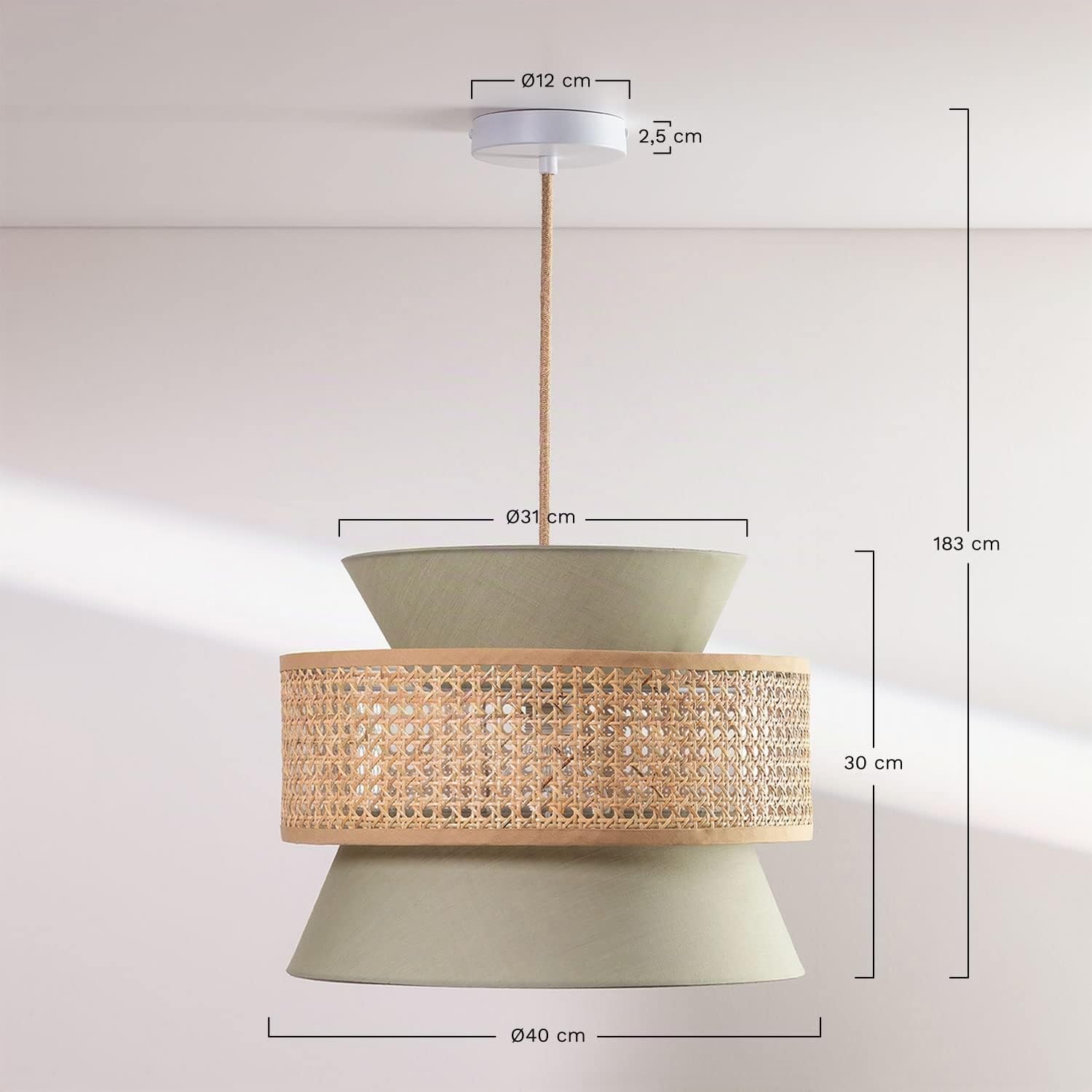 SKLUM Lampada da Soffitto in Rattan Yereh -